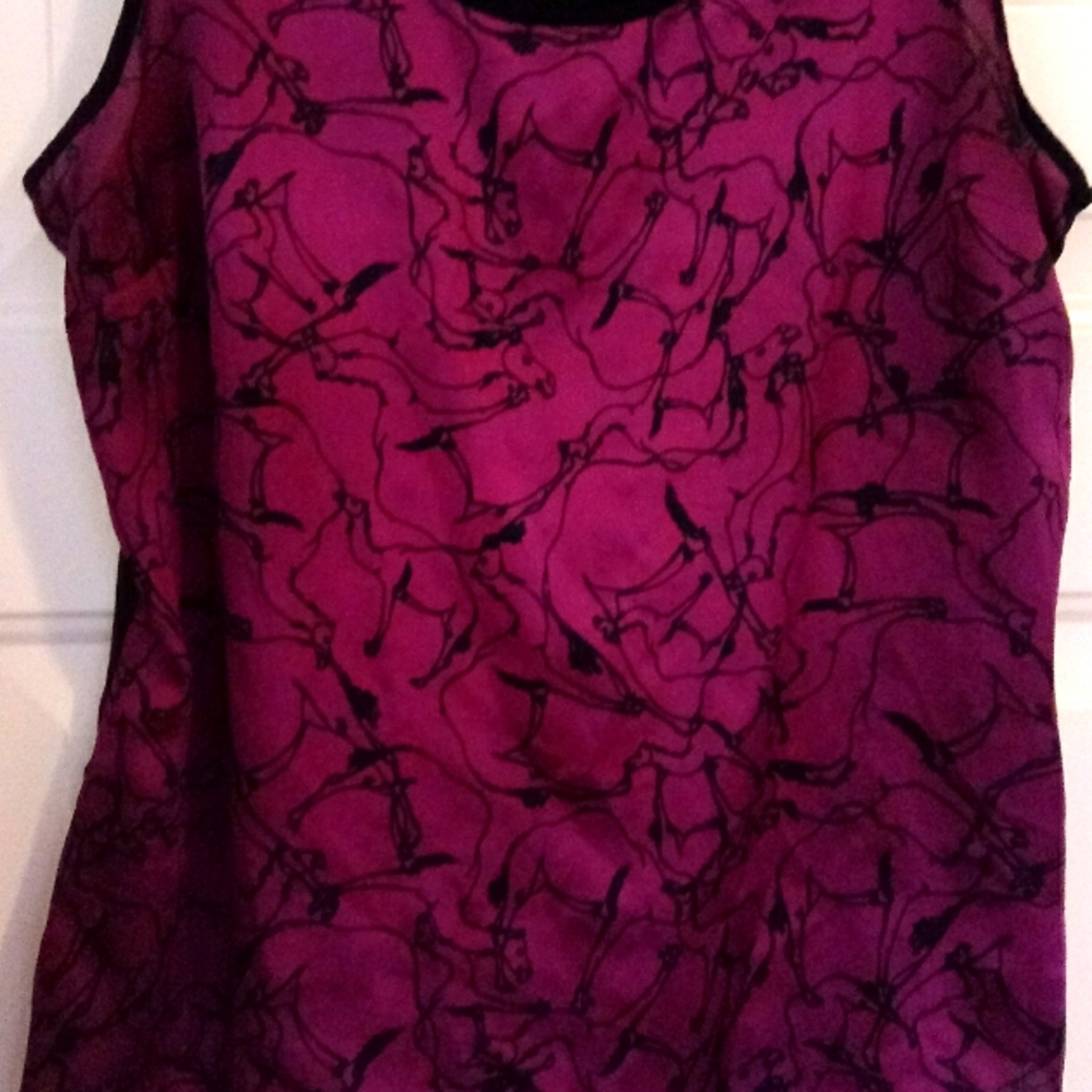 A.n.a XL Camel Design Round Neck Sleeveless Tank